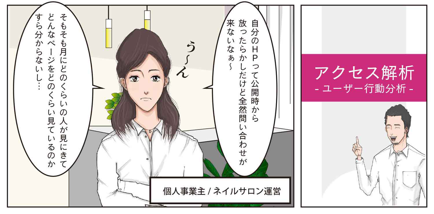 アクセス解析についての漫画