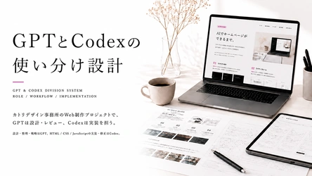 GPTとCodexの使い分け設計を紹介するAI制作記録の表紙